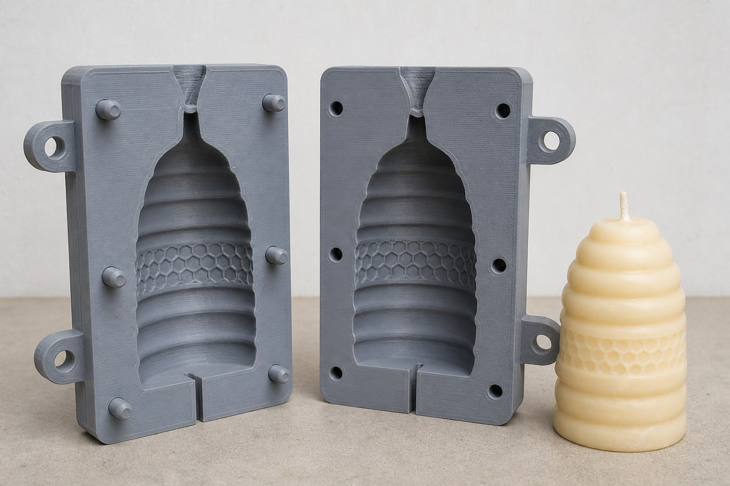 Bikupa, 3D-printad ljusgjutform